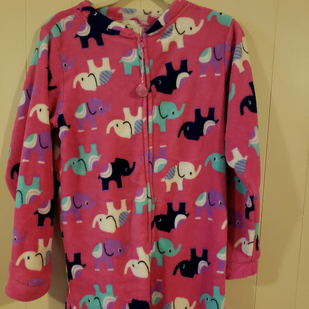 Pink Elephant Onesie with Feet